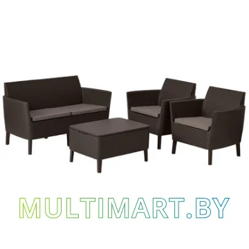 Набор садовой мебели Keter Salemo 2-sofa Set 236844 (коричневый)